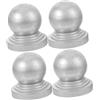 SHINEOFI Tappi per Pali di Recinzione a Forma di Sfera in Ferro Argento Set 4 Decorativi e Protettivi per Giardino Cortile Esterno