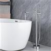 XDSMB Miscelatore Vasca a Pavimento con Doccetta 2 Modalità Rubinetto Vasca da Bagno Freestanding con Tubo Doccia 59'',cromo