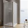 Idralite Box doccia a soffietto in PVC 75x75 cm H 185 mod. Aster con apertura centrale