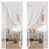 Jespeed Bianco 120x230cm Zanzariera Magnetica Porta Anti-gatto - Apertura Laterale in Fibra di Vetro - Ideale per Balconi e Terrazze