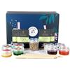 Boba Bar Green Chiller - Kit tè con bolle di frutta | 4 gusti di tè alla frutta | 4 - Popping Boba e guarnizioni di gelatina | Vegano e senza glutine (per 4 persone) | Boba Bar London.