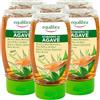 Equilibra Sciroppo di Agave Dolcificante Biologico Vegan Gusto Delicato Senza Glutine - 6 Flaconi da 350g