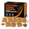 ecodrinks - 500 Bustine Zucchero di Canna in Bustine Monodose da 4gr - Dolcificante Naturale per Caffè, Tè e Bevande Calde - 100% Puro e Non Raffinato