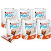 CAIYA 6X Ferrero Kinder Maxi Barrette Ricoperte di Cioccolato a Latte 10 Barrette 210g [6 Confezioni]