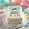 Tortaprint Cialda per Torta Personalizzata con Foto o Immagine - Decorazione Alimentare Gluten Free per Compleanni ed Eventi (Quadrata) (16 x 16 cm, Ostia)