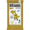 BioSaurus Patatine di mais Dinosauri al gusto di formaggio senza glutine BIO 4x15 g BioSaurus