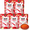 MISSLEE Salsa Tteokbokki - Livello 2 Originale, autentico sapore coreano con piccantezza equilibrata, salsa coreana per torte di riso, patatine fritte e altro (1,76 once, confezione da 5)