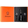 Lamborghini Ottagonale - Cofanetto Regalo con Bottiglia 0,75L e Flûte | Spumante Metodo Charmat, Made in Italy - Linea Ottagonale (SILVER)