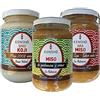 Kensho | Confezione da 3 misi: Miso di ceci e riso, Shio Koji e Aka Miso | Realizzato con Riso Ecologico del Delta dell'Ebro