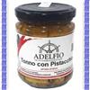 Adelfio Tonno con Pistacchio in Olio di Oliva Adelfio Marzamemi. 2 Vasetti Vetro da 200 gr. 100% Sicilia.
