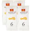 Generico 4X San Carlo Rustica Patatine Formato Multipack con all'interno 6 Buste da 25g, Senza Glutine (Gluten Free) 150g