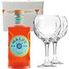 Generico MALFY GIN ARANCIA 41% Vol 700 ml - Due Bicchieri In Vetro Borgonovo 620 ml