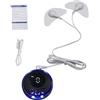 bellv Massaggiatore facciale elettrico - Strumento di lifting facciale a 8 modalità con patch | 19 livelli di stimolatore elettrico del viso di microcorrente di intensità per il viso dimagrante e Bellv