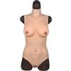 LIFI Body Seno Silicone Vagina Finta Body Suit C D E Cup Tette finte Seno Figa Finta per Crossdresser Transvestite Transgender Mastectomy Enhancer al Seno indossabile (E, brown)