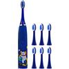 Gelb&Schwarz Bambini Spazzolino Elettrico Ricarica USB Spazzolino Elettrico ABS Una Carica per 45 Giorni Bagno Bambini Spazzolino