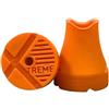 INDESMED 2x Gommini Xtreme per Stampelle e Bastone da Passeggio 19-25 mm, Arancione | Massima Aderenza, TPU Alta Densità, Resistenza Estrema, 65 g, Lunga Durata, Ultima Generazione, Antiscivolo | INDESmed