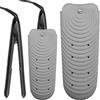 Generic Custodia in silicone resistente al calore, per piastra per capelli, antiscivolo, da viaggio, per arricciacapelli e ferro da stiro, supporto portatile per arricciacapelli e arricciacapelli (grigio, L: