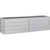 vidaXL Letto Rialzato Giardino 160x40x45 cm in Acciaio Zincato Argento