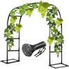 Generico Arco da Giardino per Rampicanti Sostegno Pergolato in Metallo per Rose Fiori Piante Vite Decorazione Viali Ideale per Matrimoni Arco per Rosa Decorationi 200/220/230cm(Black,140W x 230H cm)