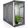 HIGHWERK Tenda da coltivazione 240 x 120 x 200 cm | MyHomeGrow Grow Tent, grigio | Tenda da coltivazione indoor per la coltivazione di piante | Growbox, Homegrow, armadio da coltivazione