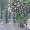MISKYN Arco Da Giardino Telaio in Metallo 120CM 140CM 180CM 240CM 350CM Largo Arco Per Rose Rampicanti Con Basi, Facile Montaggio, Piante Rampicanti Supporto Traliccio Pergolato,Bianca,W1.2M*H2.2M