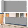 SUNLIMEI Tenda a Vela Impermeabile 30 x 250 cm Protezione UV 98% Frangivento Recinzione Copertura con Occhielli, Fascette per Balcone Giardino Terrazza, Grigio Chiaro