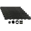 ScarMaxx - Set di grondaie di drenaggio A15 - grondaia - Scarico dell'Acqua piovana - Scarico con griglia - Canale di drenaggio - Piatto - Plastica - Altezza 60 mm - con griglia longitudinale Line
