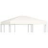 vidaXL Copertura Superiore per Gazebo 310 g/m² Bianco Crema Tetto per Tendone