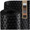 KADAX frangivista per balcone, terrazza, recinzione, resistente alle intemperie, in rattan sintetico, venduto al metro, copertura per balcone con fascette per cavi (0,9 x 1 m, nero)