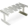 Grillrost.com Das Original Supporto per Bacchette di Pollo in Acciaio Inox - per 10 Bacchette Sempre croccanti da Grigliare e Forno