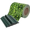 NAIZY Strisce frangivista grandi in PVC, con 20 clip, per recinzione da giardino, balcone (35 m x 19 cm)