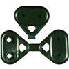 Uniflex 50 Ganci per Rete OMBREGGIANTE - Gancio in PVC Verde A Clips