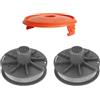 luolety Bobina di filo per decespugliatore Gardena 05307-20, 1,65 mm, 6,1 m, compatibile con Art 8846-8848 Art 9805-9809, bobina di ricambio con tappo (2 bobine + 1 tappo)