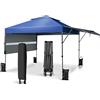 COSTWAY Gazebo Pieghevole da Giardino 3 x 3 m, Gazebo da Esterno con Design a Doppia Tenda, Design Pop Up e 4 Sacchetti di sabbia, Altezza Regolabile, Ideale per Feste, Giardino e Spiaggia (Blue)