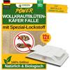 GREEN GUARDIA Trappola per coccinelle di lana con speciale tessuto - 12 trappole - ecologica per combattere i coleotteri di lana senza sostanze chimiche con superfici adesive