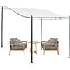 Shurzzesj Tela di ricambio per gazebo, tetto da giardino, da festa, sole, copertura 300D, impermeabile, 3 x 2,6 m (senza supporto)