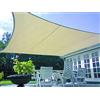 Cilvani Tenda A Vela Triangolare e Quadra Ombreggiante Parasole Beige Hdpe con Corde e Anelli Acciaio185gr/mq (QUADRA 3,6X3,6)
