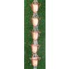 Generic KAM Home - Catena da pioggia con motivo floreale, 2,6 m, con adattatore per grondaia, per installazione di catene antipioggia (2,6 m, rame)