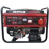 AMA Generatore a Benzina Trifase con AVR da 389cc 5,5KW, Avviamento Elettrico, Autonomia 10 Ore, Rosso e Nero, per Officina e Outdoor