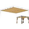 QUICK STAR Quick-Star - Tetto di Ricambio per Tetto Piatto Pergola Firenze, 3 x 3 m, Rivestimento in pergola, Colore: Sabbia