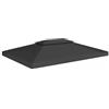 vidaXL Copertura Superiore per Gazebo a 2 Strati 310 g/m² 4x3 m Nera