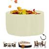 TYPYMY Copertura Per Mobili da Giardino,Copertura Tavolo Esterno Impermeabile,Coperture per Mobili da Giardino,Copritavolo Esterno Impermeabile,Panno Oxford Impermeabile Copertura,125x80cm,Beige
