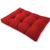 POKAR Cuscino-sedile Imbottito 120x80x12cm per Divano da Giardino, fodere asportabile e lavabile, per Bancali, comoda Seduta per Interno ed Esterno, DYI - fai da te, senza Pallet, Rosso