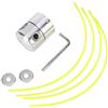 Jenngaoo Set Testina Decespugliatore, Set di Bobine di Ricambio Testina Trimmer Universale in Lega di Alluminio per Decespugliatore