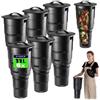 KADAX Set di 6 compostatori da giardino sotterranei in plastica, inodori, bidoni per compostaggio per la produzione di fertilizzanti, bidoni per compost con fori di aerazione (nero)
