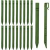 JYCRA 20 picchetti in plastica per bordi, supporto per piante da 25,4 cm, paletti di ancoraggio per paesaggistica (verde)