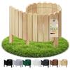 Floranica Bordura per Giardino in legno 40 x 100 cm Natur Bordi Aiuole Bordo Giardino Flessibile Rollborder Recinzione prato