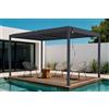 Cazeboo Pergola bioclimatica autoportante alluminio 394 x 304 x 218 cm grigio antracite - Cazeboo PIANA 4x3 m lamelle orientabili 110° struttura resistente vento 70 km/h kit completo terrazza giardino