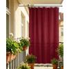 HOME ZEN HOUSEHOLD LINEN Tenda da Sole LIGHT Tinta Unita per Esterno e Balcone, con Frange e Anelli, Tessuto Poliestere Leggero, Diverse Varianti 145X290 CM TINTA UNITA BORDO'