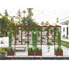 AeasyG Cassetta da Giardino con Griglia Rampicante, Aiuola Rialzata Impermeabile in Legno di Abete 160x40,6x183cm, Schermo Privacy con Drenaggio per Piante Rampicanti, Frutta, Verdura(Confezione da 2 pezzi)